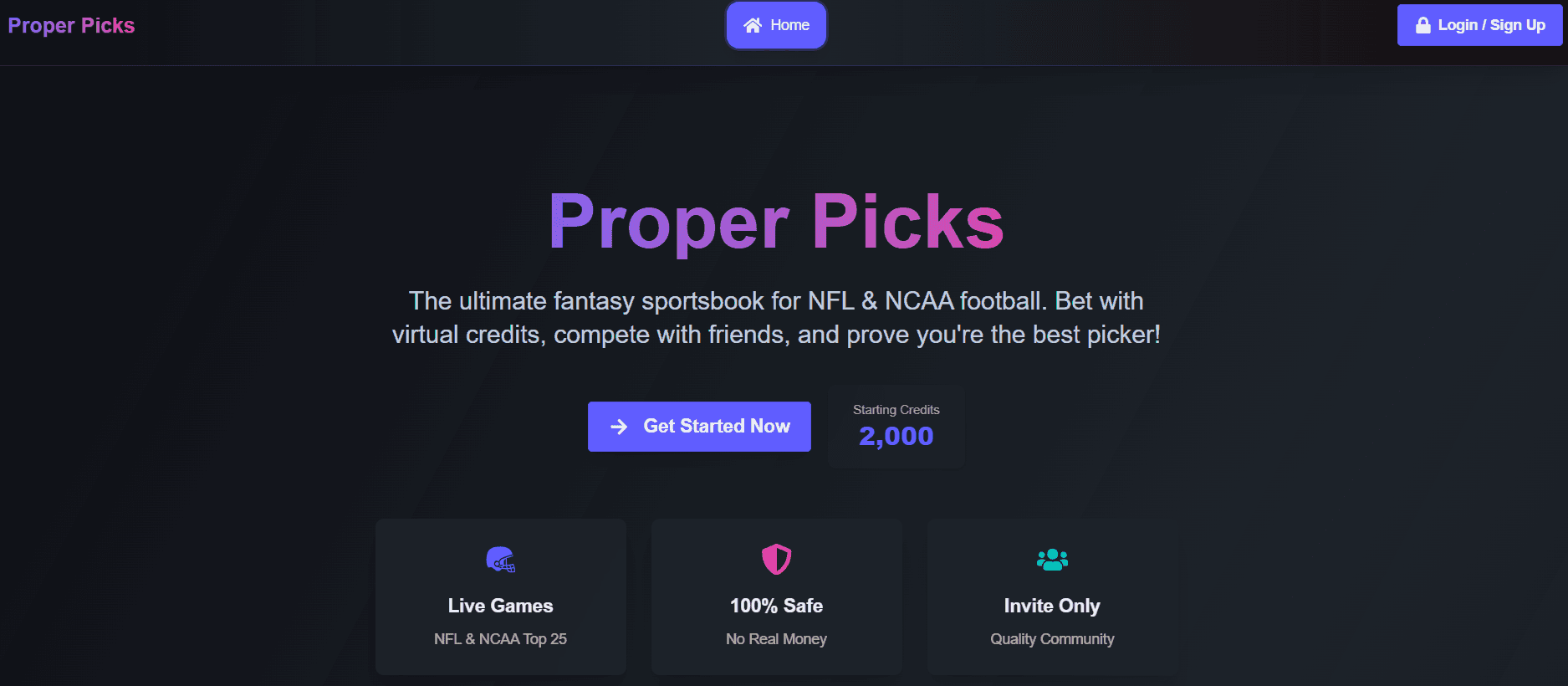 Proper Picks Fantasy Football Sports Book