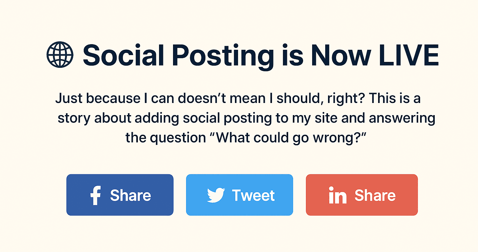 Social Posting is now LIVE